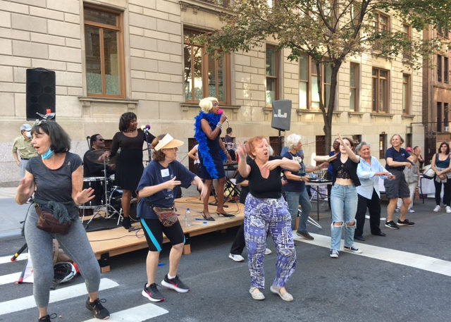 Dancing to Shailah - 2021 Yard Sale (Photo by Barbara Boynton)