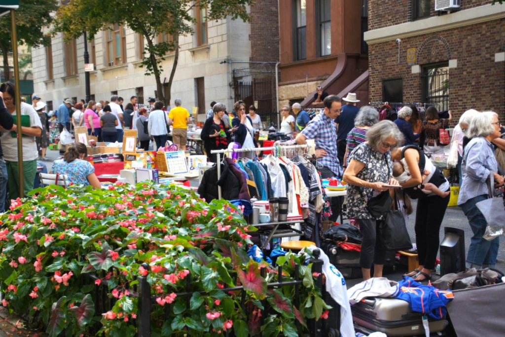 West 104th Street Block residents shop at the annual Yard Sale.