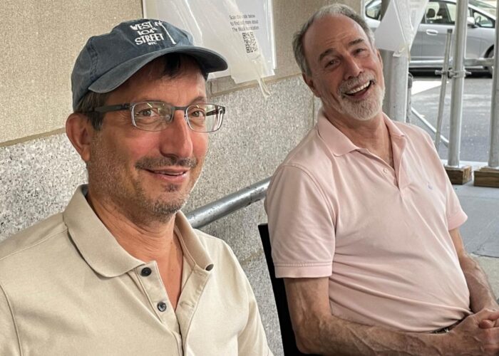 Steve aned Lary manning the 2022 Yard Sale Raffle table